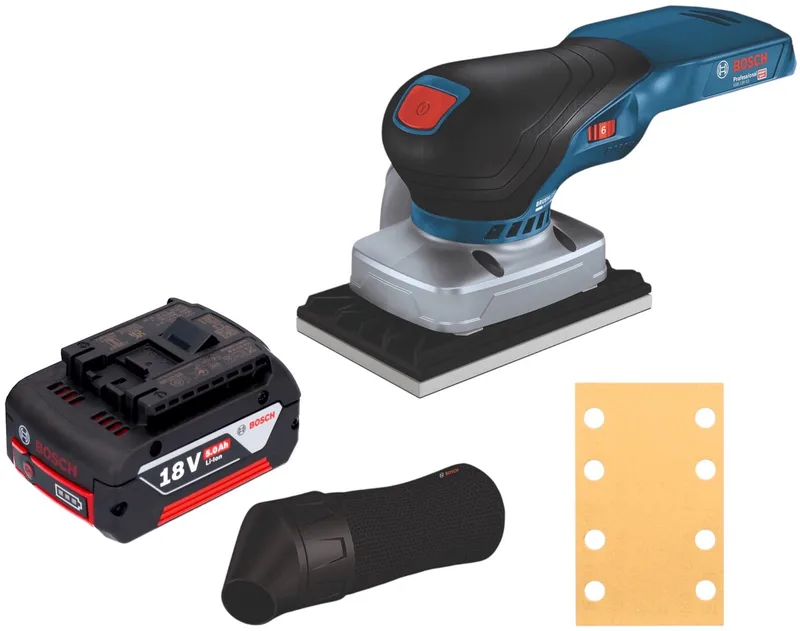 Bosch GSS 18V-13 Professional accu-excentrische schuurmachine 18 V 100 x 110 mm + 1x accu 5,0 Ah - zonder oplader van Bosch Professional – productafbeelding