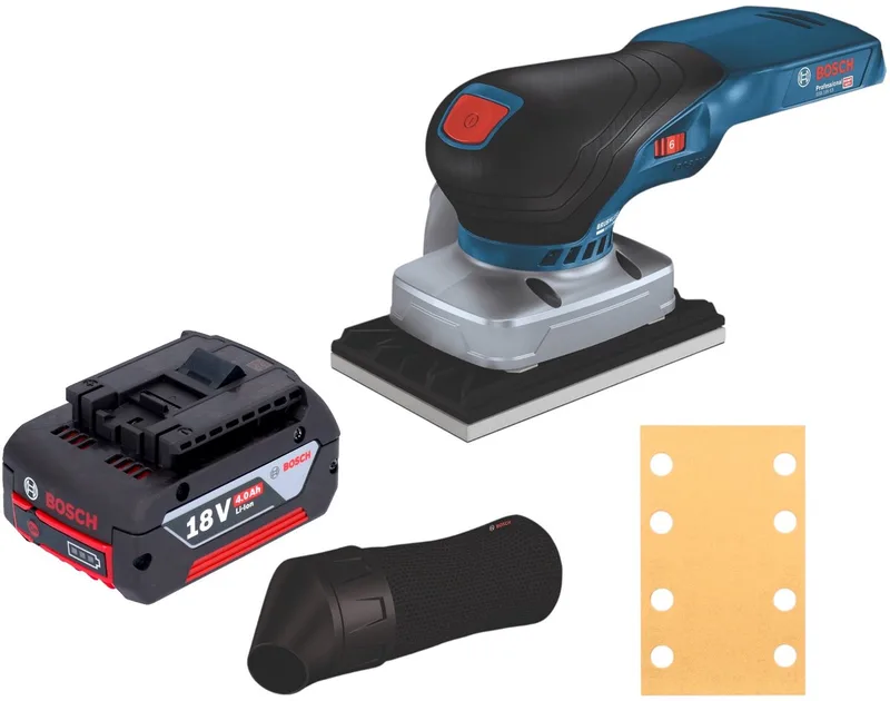 Bosch GSS 18V-13 Professional accu-excentrische schuurmachine 18 V 100 x 110 mm + 1x accu 4,0 Ah - zonder oplader van Bosch Professional – productafbeelding