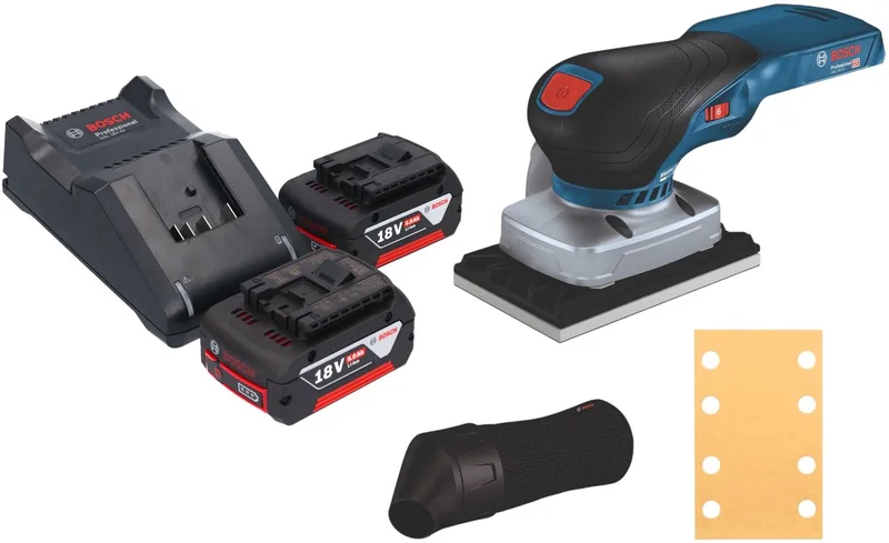 Bosch GSS 18V-13 Professional accu-excentrische schuurmachine 18 V 100 x 110 mm + 2x accu 5,0 Ah + oplader by Bosch Professional – product image