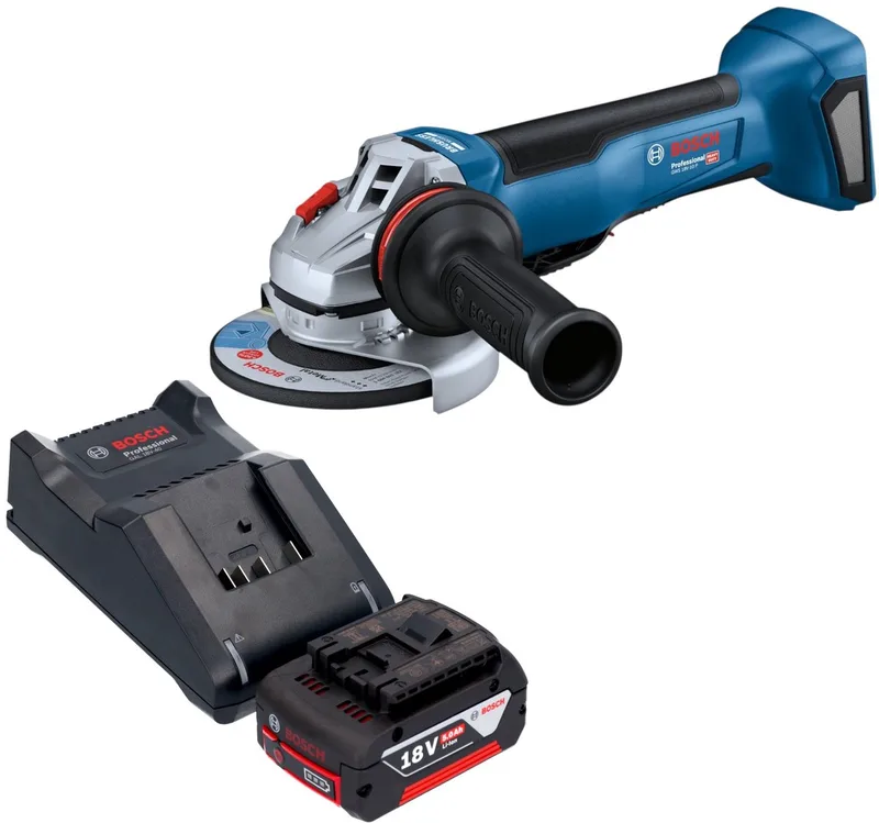 Bosch GWS 18V-10 P Professional accu-haakse slijper 18 V 125 mm borstelloos + 1x accu 5,0 Ah + oplader by Bosch Professional – product image