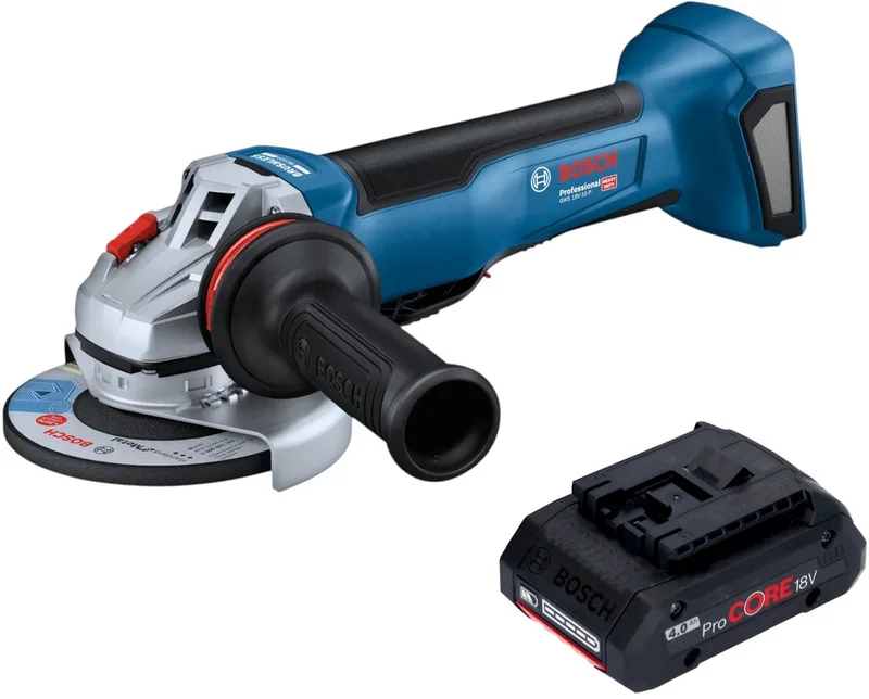 Bosch GWS 18V-10 P Professional accu-haakse slijper 18 V 125 mm borstelloos + 1x ProCORE-accu 4,0 Ah - zonder oplader von Bosch Professional – Produktbild