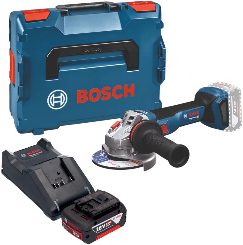Bosch GWS 18V-11 Professional accu haakse slijper 18 V 125 mm borstelloos + L-Boxx ( 06019N4102 ) - zonder accu, zonder oplader von Bosch Professional – Produktbild