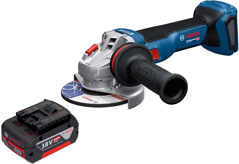 Bosch GWS 18V-11 Professional accu haakse slijper 18 V 125 mm + 1x accu 5,0 Ah - zonder oplader fra Bosch Professional – produktbillede