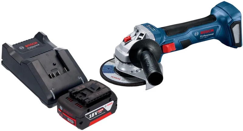 Bosch GWS 18V-7 Professionele accu haakse slijper 18 V 115 mm borstelloos + 1x oplaadbare accu 5.0 Ah + lader de Bosch Professional – image du produit