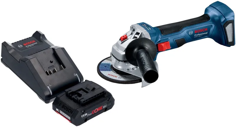 Bosch GWS 18V-7 Professionele accu haakse slijper 18 V 115 mm borstelloos + 1x ProCORE accu 4.0 Ah + lader de Bosch Professional – image du produit