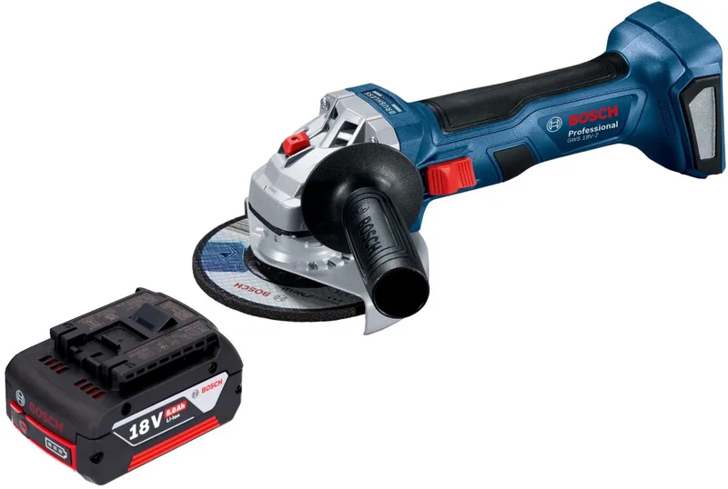 Bosch GWS 18V-7 Professionele accu haakse slijper 18 V 115 mm borstelloos + 1x accu 5.0 Ah - zonder lader de Bosch Professional – image du produit