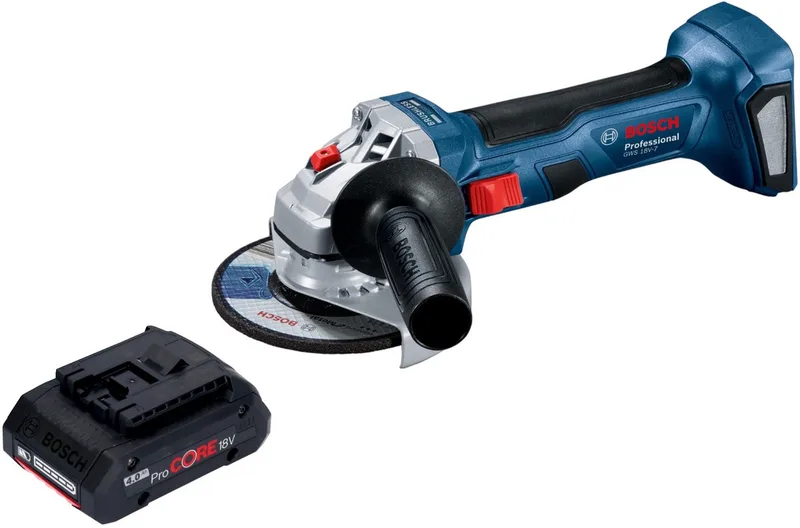 Bosch GWS 18V-7 Profi-accu haakse slijper 18 V 115 mm borstelloos + 1x ProCORE accu 4.0 Ah - zonder lader fra Bosch Professional – produktbillede