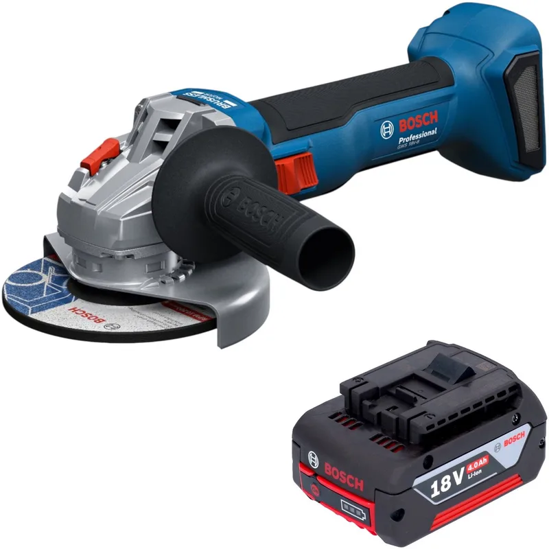 Bosch GWS 18V-8 Professional accu-haakse slijper 18 V 125 mm borstelloos + 1x accu 4,0 Ah - zonder oplader de Bosch Professional – image du produit