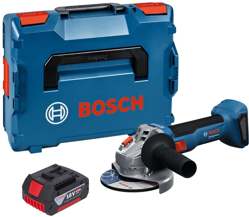 Bosch GWS 18V-8 Professionele accu haakse slijper 18 V 125 mm borstelloos + 1x accu 4.0 Ah + L Boxx - zonder lader de Bosch Professional – image du produit