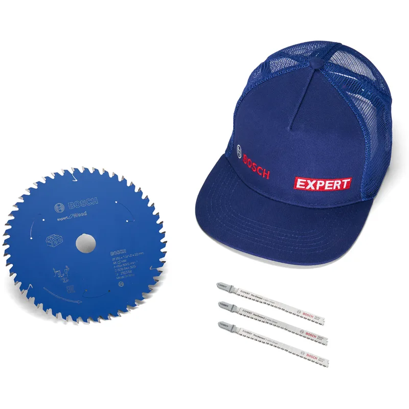 Bosch Houtbewerkingsset (cirkelzaagblad + decoupeerzaagbladen) + pet - Professional EXPERT - 061599765P de Bosch Professional – image du produit
