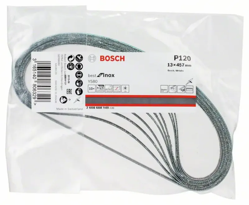 Bosch korrel 120 13x457 mm Schuurband (10 stuks) - Professional Y580 - 2608608Y49 de Bosch Professional – image du produit 2 sur 2