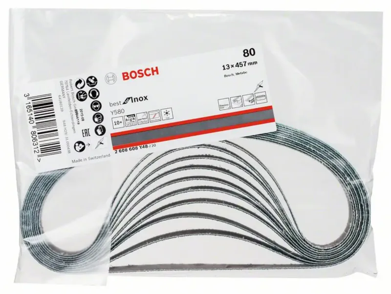 Bosch korrel 80 13x457 mm Schuurband (10 stuks) - Professional Y580 - 2608608Y48 von Bosch Professional – Produktbild 2 von 2