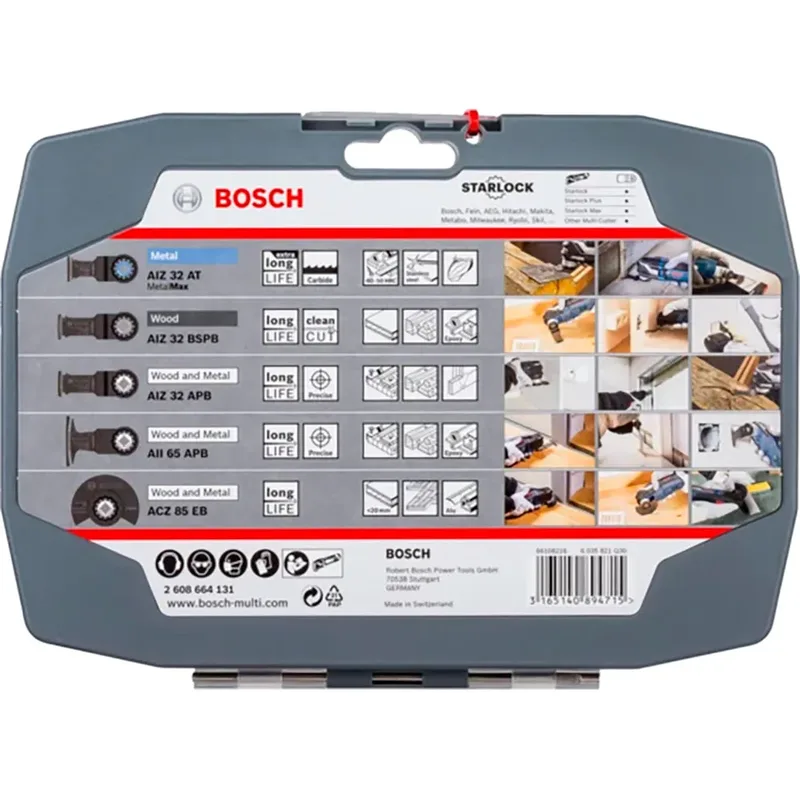 Bosch Multitool zaagbladenset universeel 5-delig - Professional - 2608664131 de Bosch Professional – image du produit 2 sur 5