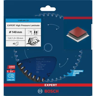 Bosch Ø 140 x 1,8 x 20mm 42T Cirkelzaagblad EXPERT High Pressure Laminate - Professional - 2608644131 de Bosch Professional – image du produit 1 sur 2