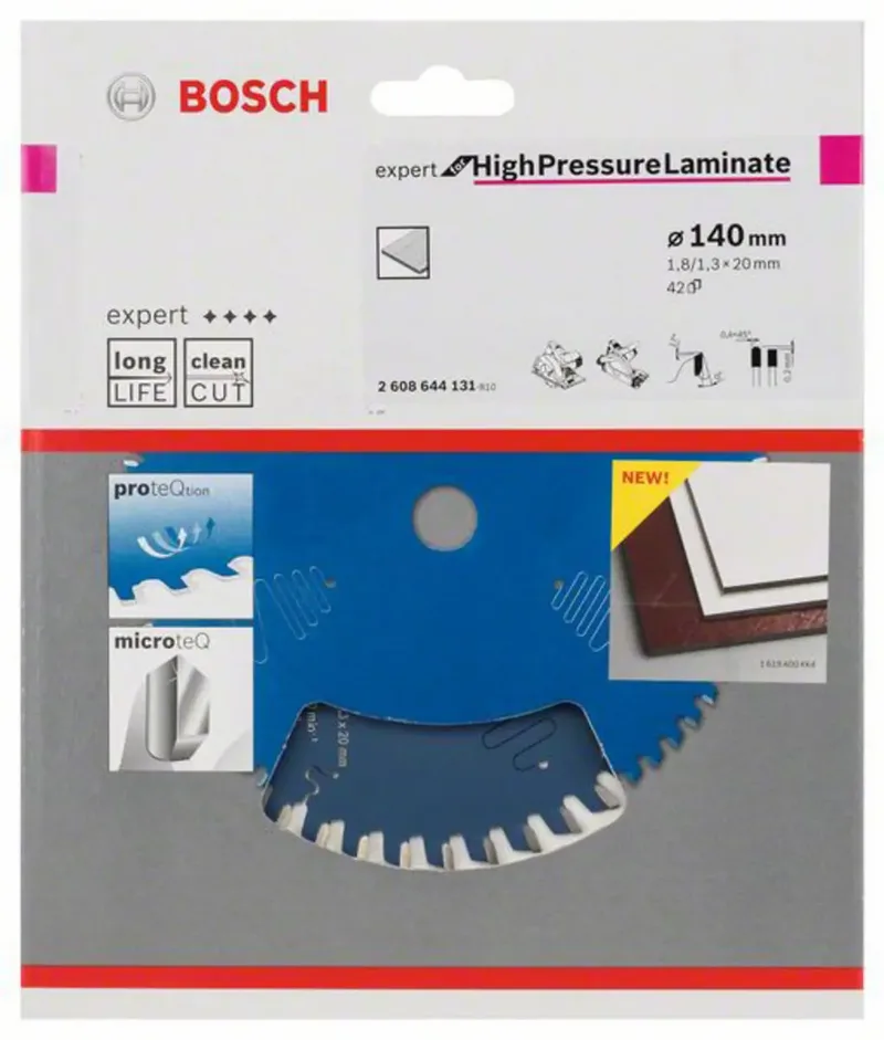 Bosch Ø 140 x 1,8 x 20mm 42T Cirkelzaagblad EXPERT High Pressure Laminate - Professional - 2608644131 de Bosch Professional – image du produit 2 sur 2