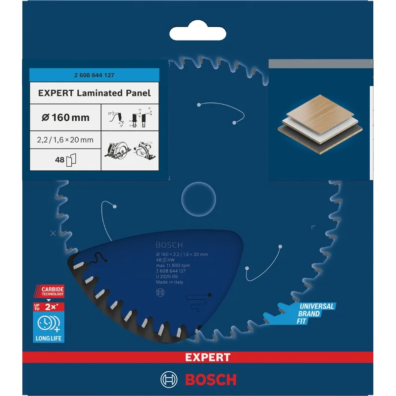 Bosch Ø 160 x 2,2 x 20mm 48T Cirkelzaagblad EXPERT Laminated Panel - Professional - 2608644127 de Bosch Professional – image du produit
