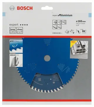 Bosch Ø 165 x 2,6 x 20mm 52T Cirkelzaagblad EXPERT Aluminium - Professional - 2608644095 de Bosch Professional – image du produit 2 sur 2