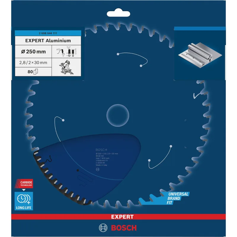 Bosch Ø 250 x 2,8 x 30mm 80T Cirkelzaagblad EXPERT Aluminium - Professional - 2608644111 von Bosch Professional – Produktbild