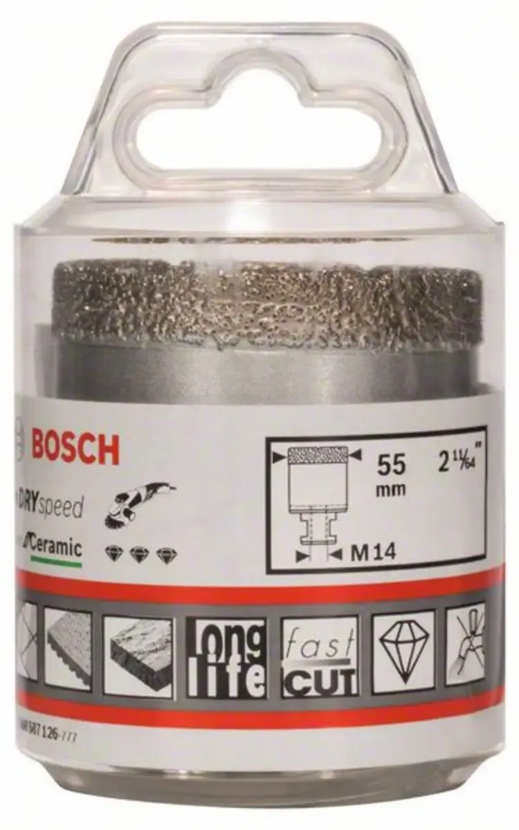Bosch Power Tools 2608587126 Diamantboor droog 55 mm Van diamant voorzien 1 stuk(s) von Bosch Professional – Produktbild 2 von 2
