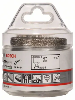 Bosch Power Tools 2608587130 Diamantboor droog 67 mm Van diamant voorzien 1 stuk(s) by Bosch Professional – product image 2 of 2