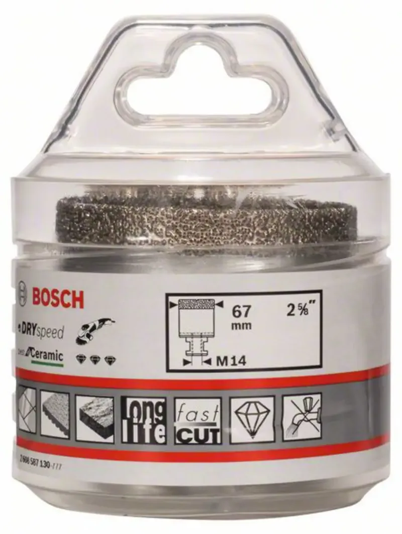Bosch Power Tools 2608587130 Diamantboor droog 67 mm Van diamant voorzien 1 stuk(s) by Bosch Professional – product image 2 of 2
