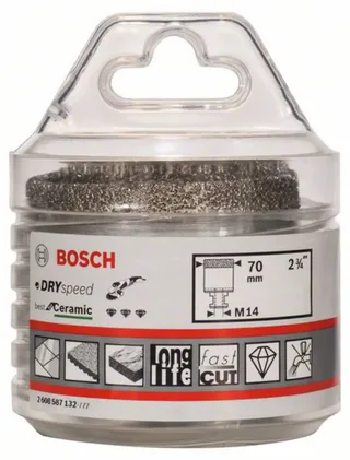 Bosch Power Tools 2608587132 Diamantboor droog 70 mm Van diamant voorzien 1 stuk(s) de Bosch Professional – image du produit 2 sur 2