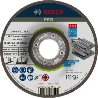 Bosch Power Tools 2608602388 Trennscheibe gekröpft 115 mm 1 St. Metall de Bosch Professional – image du produit 1 sur 2