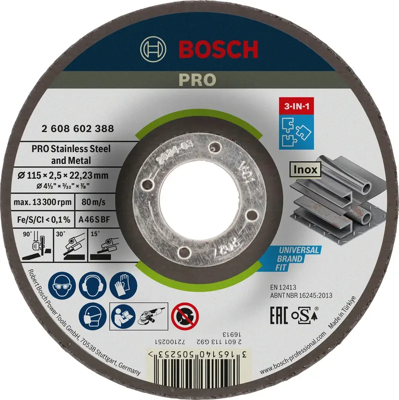 Bosch Power Tools 2608602388 Trennscheibe gekröpft 115 mm 1 St. Metall de Bosch Professional – image du produit 1 sur 2