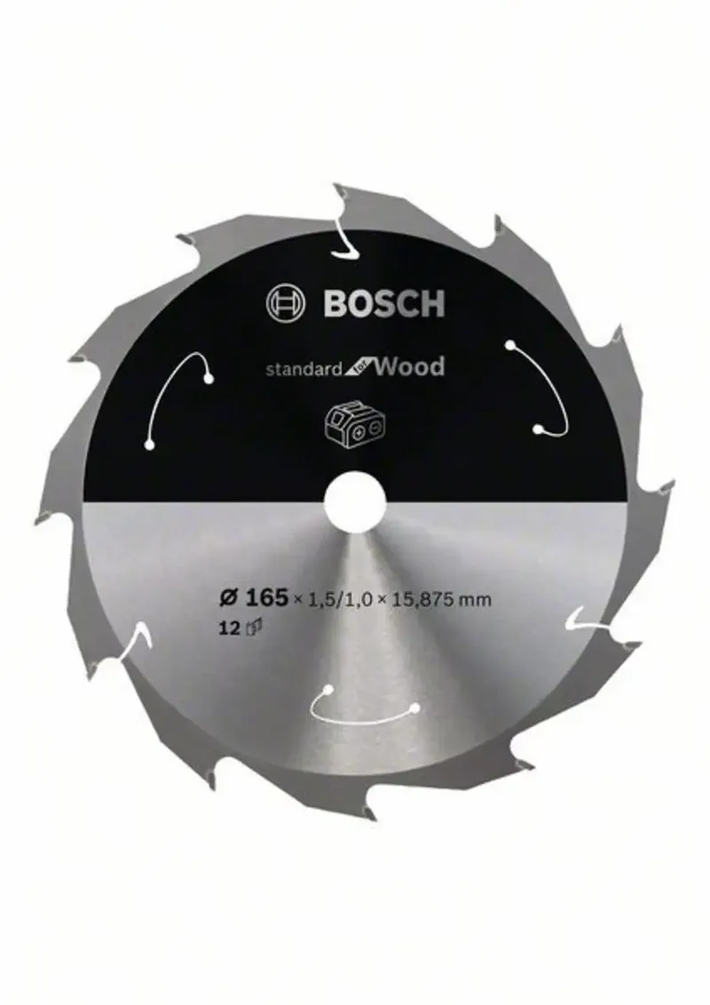 Bosch Power Tools 2608837680 Hartmetall Kreissägeblatt 165 x 15.875 mm Zähneanzahl: 12 1 St. de Bosch Professional – image du produit