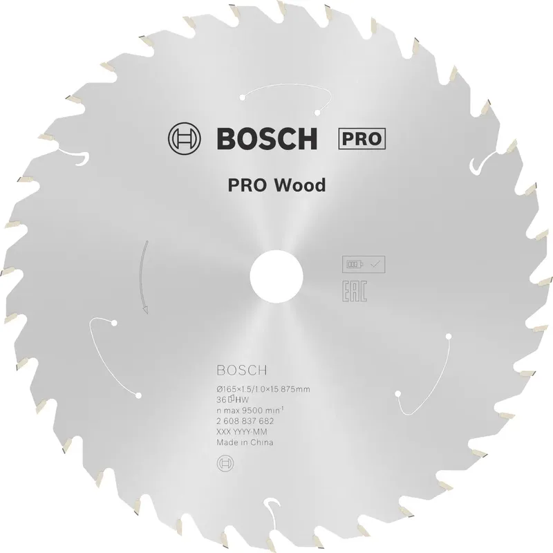 Bosch Power Tools 2608837682 Hartmetall Kreissägeblatt 165 x 15.875 mm Zähneanzahl: 36 1 St. by Bosch Professional – product image