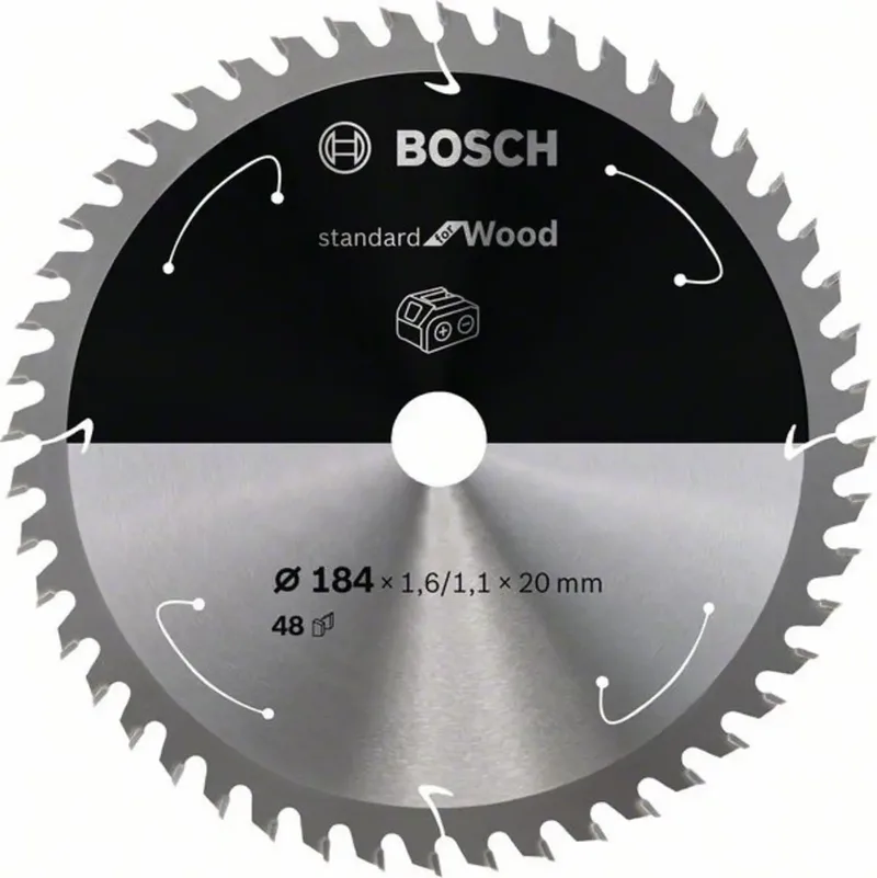 Bosch Power Tools 2608837703 Hartmetall Kreissägeblatt 184 x 20 mm Zähneanzahl: 48 1 St. von Bosch Professional – Produktbild