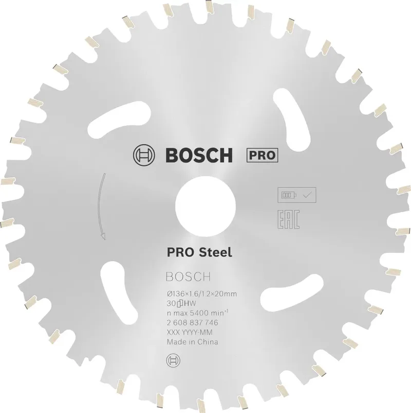 Bosch Power Tools 2608837746 Kreissägeblatt 136 x 20 mm Zähneanzahl: 30 1 St. von Bosch Professional – Produktbild