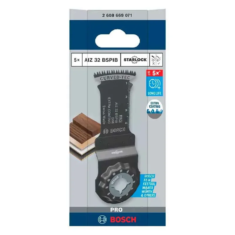 Bosch PRO AIZ 32 BSPIB Serie - Invalzaagblad - Bimetalen Constructie - Starlock Systeem - 32mm x 50mm de Bosch Professional – image du produit 2 sur 6