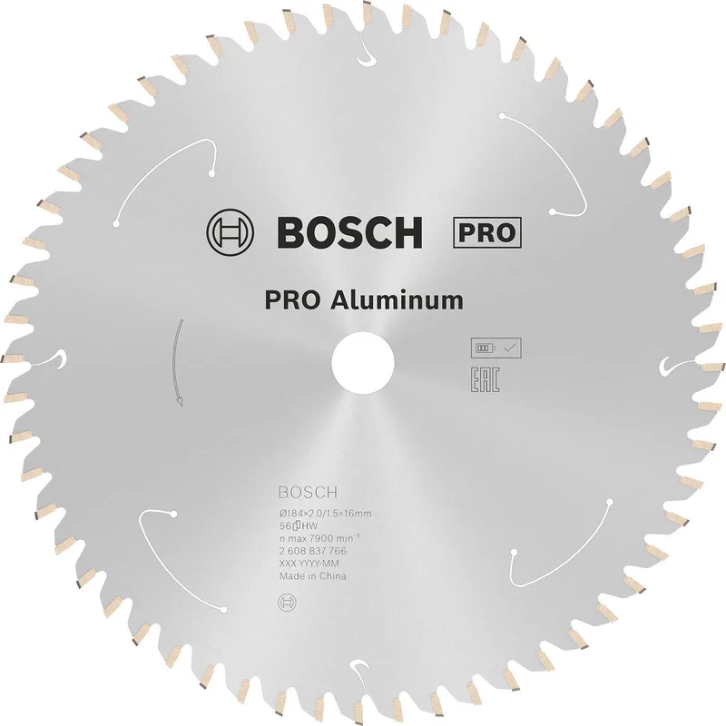 Bosch PRO Aluminium accus cirkelzaagblad 184 x 2 x 16 mm - 2608837766 de Bosch Professional – image du produit