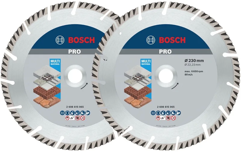 Bosch PRO Multi Material diamant doorslijpschijf 230 x 22,23 mm 2 stuks ( 2x 2608615065 ) de Bosch Professional – image du produit