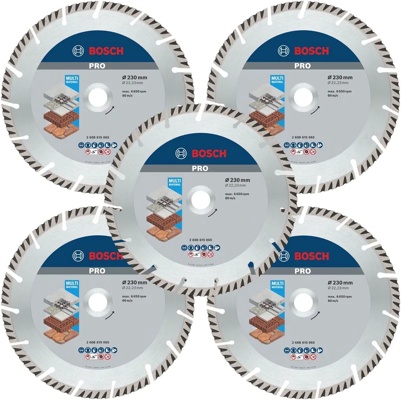 Bosch PRO Multi Material diamant doorslijpschijf 230 x 22,23 mm 5 stuks ( 5x 2608615065 ) de Bosch Professional – image du produit