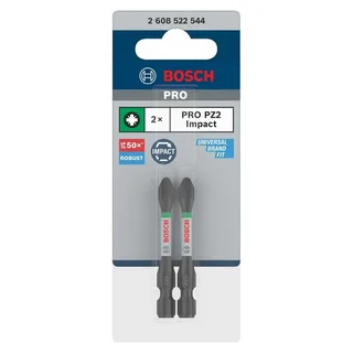 Bosch Accesorios Embout De Tournevis Cruciforme Pro Impact Pz2 2 Unités de Bosch Professional – image du produit 2 sur 2