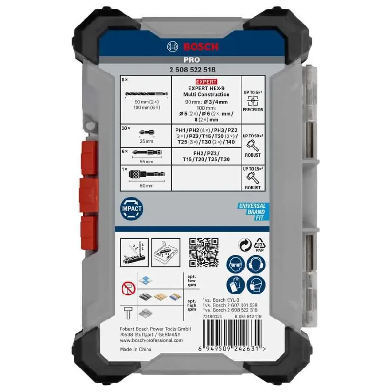 Bosch PRO Slagschroevendraaier Bits en Multi Bouwboor Gemengd Set... by Bosch Professional – product image 4 of 6