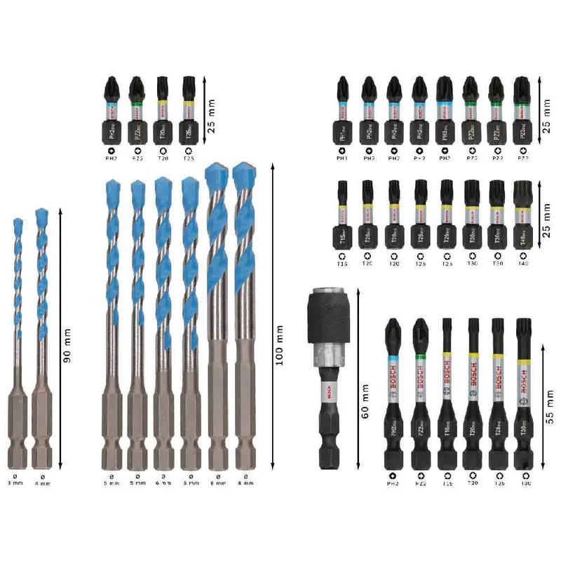 Bosch PRO Slagschroevendraaier Bits en Multi Bouwboor Gemengd Set... by Bosch Professional – product image 5 of 6