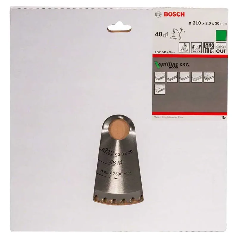 Bosch PRO Wood cirkelzaagblad, 210 x 2 x 30 mm de Bosch Professional – image du produit 2 sur 2