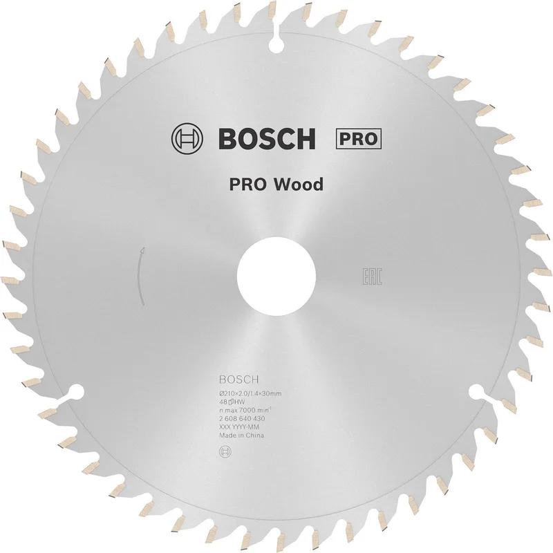 Bosch PRO Wood cirkelzaagblad, 210 x 2 x 30 mm de Bosch Professional – image du produit 1 sur 2
