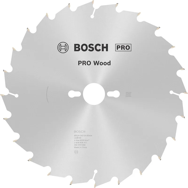 Bosch PRO Wood Cirkelzaagblad 254 x 2,8 x 30 mm - 2608838412 de Bosch Professional – image du produit