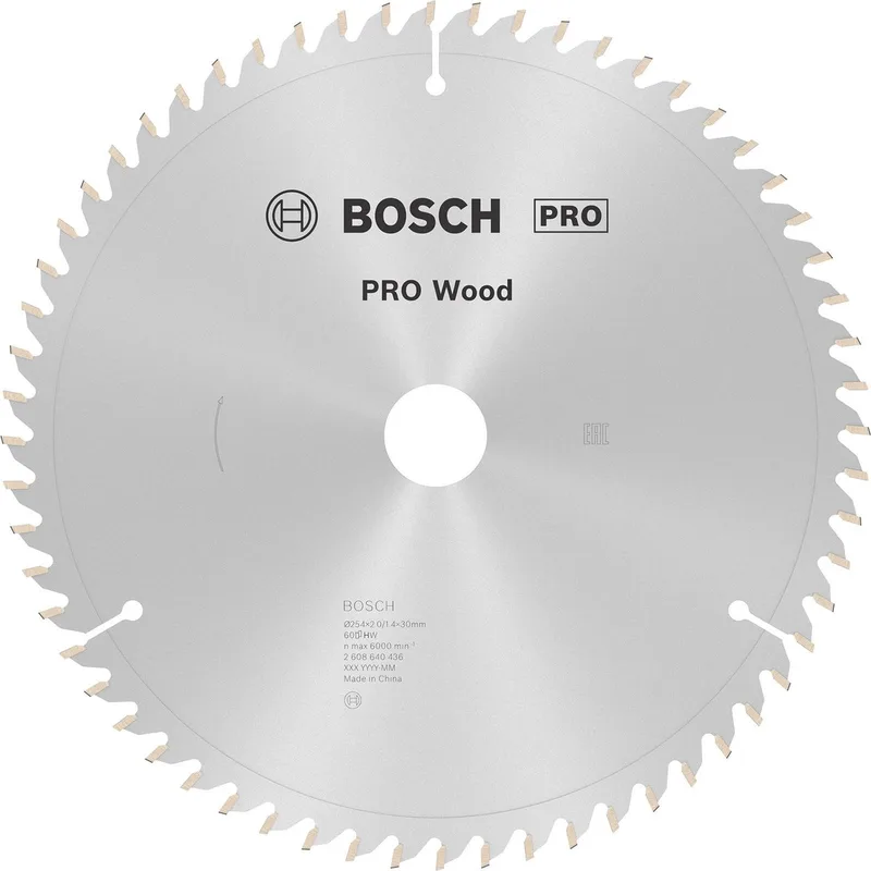 Bosch PRO Wood cirkelzaagblad, 254 x 2 x 30 mm de Bosch Professional – image du produit 1 sur 2