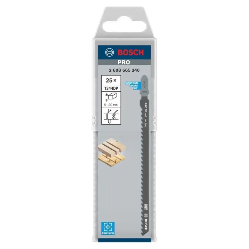 Bosch PRO Wood precise T344DP decoupeerzaagblad 152 mm 25-delig - 2608665240 by Bosch Professional – product image