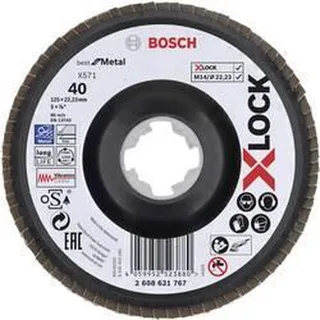 Bosch Accesorios X-lock X571 B Konkav Plas G40 Metalskive 125 Mm 125 Mm fra Bosch Professional – produktbillede 1 af 2