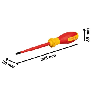 Bosch Professional 1600A02ND2 1600A02ND2 VDE Kreuzschlitz-Schraubendreher PZ 2 Klingenlänge: 125 mm DIN EN 60900 by Bosch Professional – product image 2 of 2