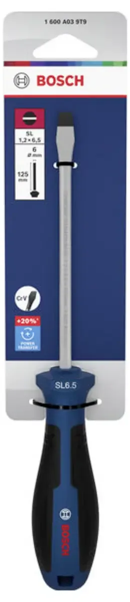 Bosch Professional 1600A039T9 Schlitz-Schraubendreher Klingenbreite: 6.5 mm Klingenlänge: 125 mm från Bosch Professional – produktbild 2 av 2