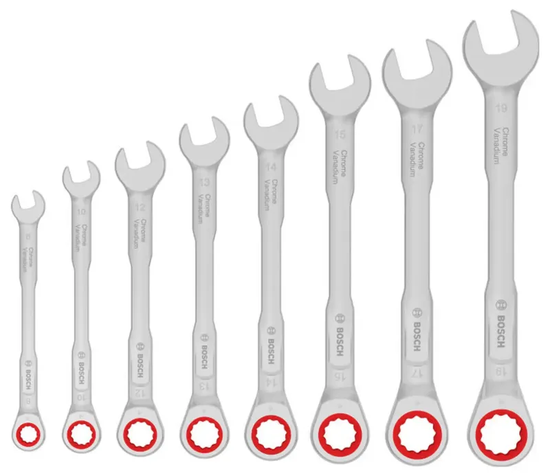 Bosch Professional 1600A03AG5 1600A03AG5 Ratschen-Ring-Maulschlüssel 8teilig de Bosch Professional – image du produit