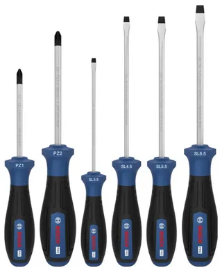 Bosch Professional 1600A03HU4 Schraubendreher-Set 6teilig PZ, Schlitz von Bosch Professional – Produktbild 1 von 2