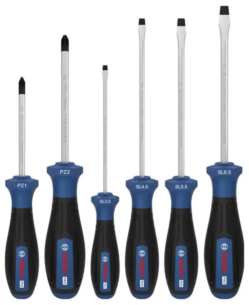 Bosch Professional 1600A03HU4 Schraubendreher-Set 6teilig PZ, Schlitz von Bosch Professional – Produktbild 1 von 2